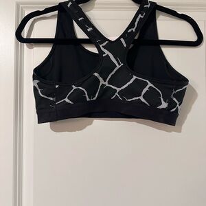 Nike Black and White Patterned Sports Bra